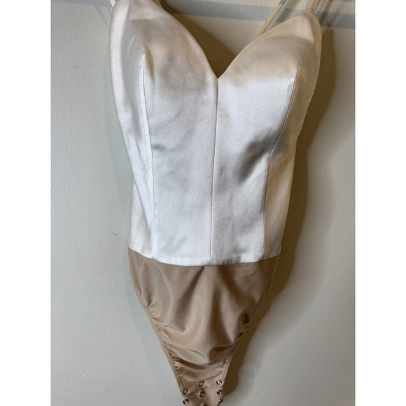 BHLDN Catherine Deane Jewel Bodysuit Bridal Ivory Size 0 NWT $300 - Picture 6 of 8